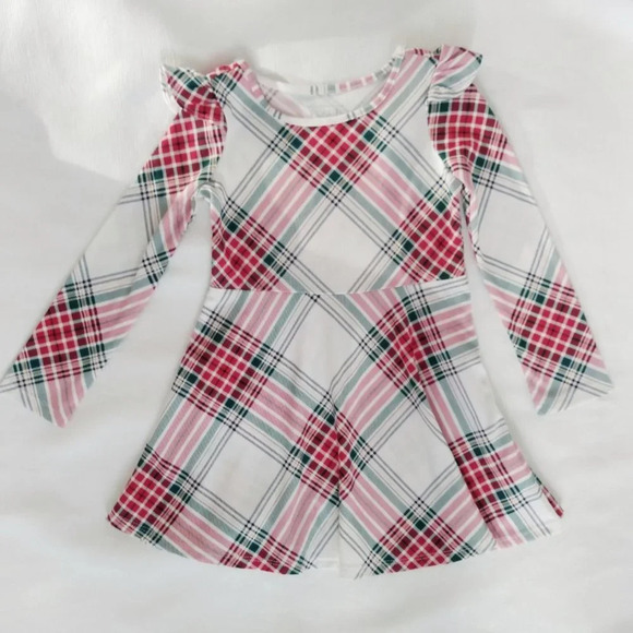 The childrens place plaid Toddler girl Christmas dress NWT - Picture 1 of 2